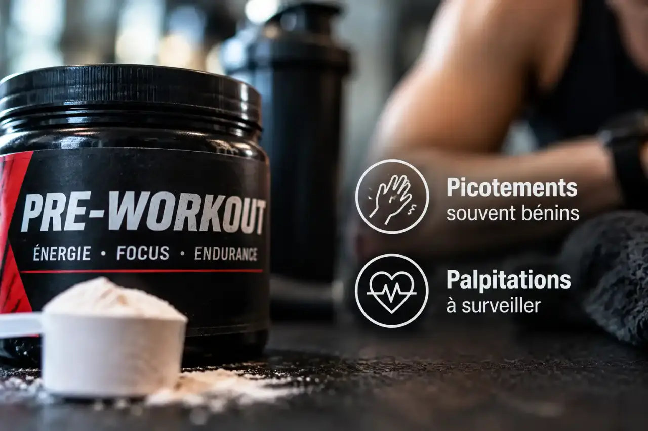 Pre-workout : picotements souvent bénins, palpitations à surveiller