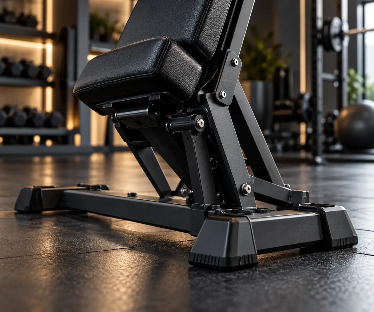 Un banc de musculation pliable gagne de la place sans sacrifier la stabilité