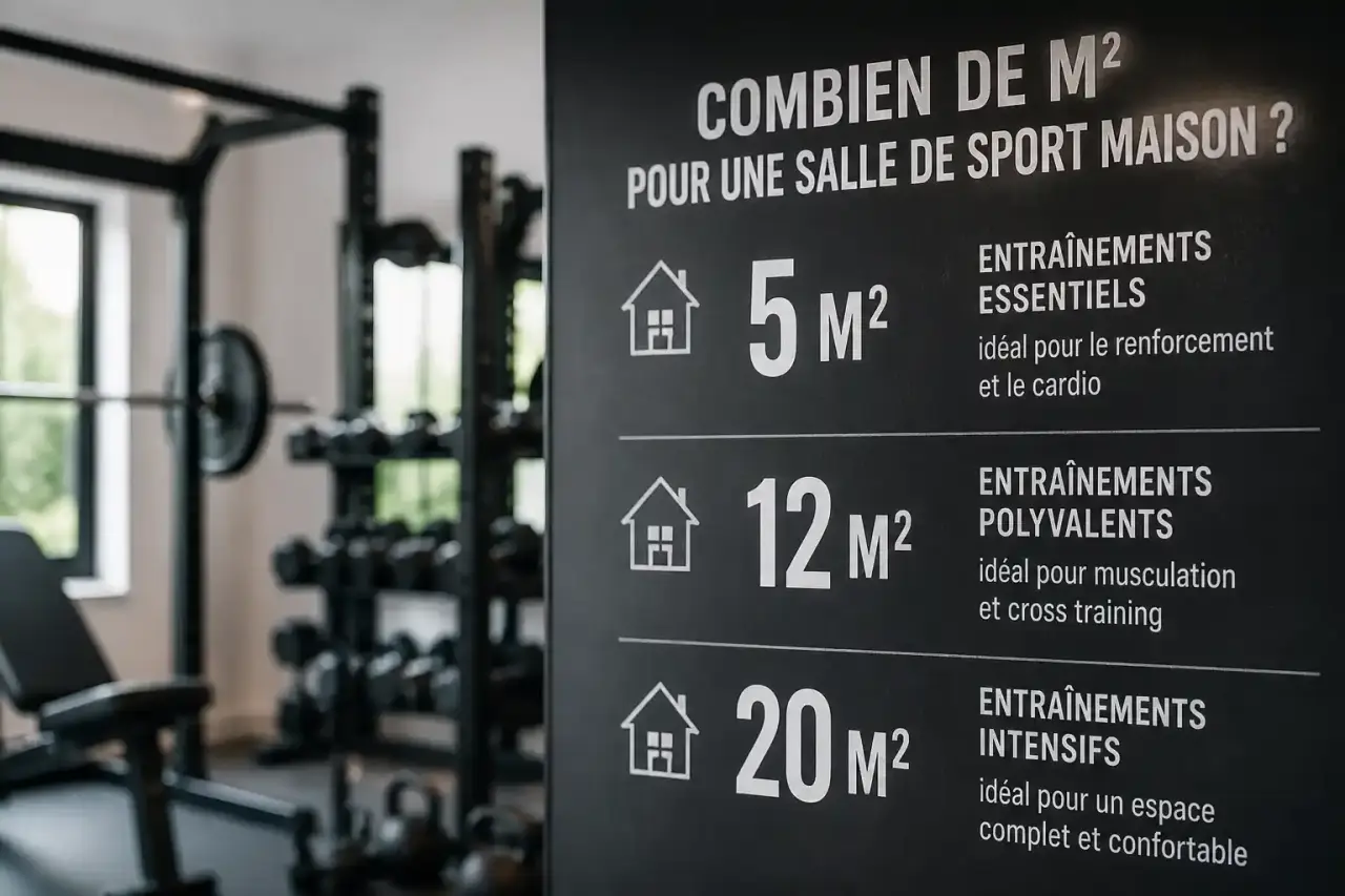 Combien de m2 pour une salle de sport maison ? 5, 12 ou 20 m² selon vos entraînements